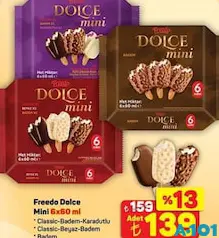 FREEDO DOLCE MİNİ DONDURMA ÇEŞİTLERİ 6X60 ML